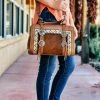 Trenditions Concho Hair On Hide Satchel Handbag - Stylish Crossbody Bag for Women 2 Trenditions Concho Hair On Hide Satchel Handbag Handbags & Wallets