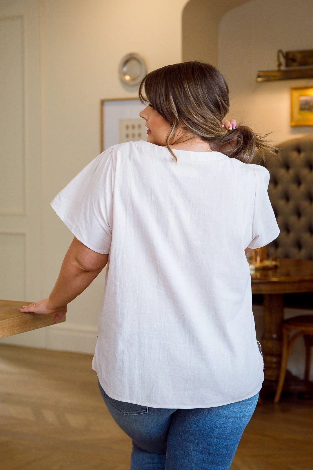 Ave Shops Country Flower Blouse – Stylish Short Sleeve Top for Women 14 Ave Shops Clothing Country Flower Blouse