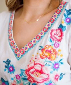 Ave Shops Country Flower Blouse – Stylish Short Sleeve Top for Women 30 Ave Shops Clothing Country Flower Blouse