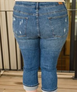 Ave Shops New Arrivals Courtney Mid-Rise Cuffed Capri - Stylish Women's Bottoms & Jeans 19 Ave Shops New Arrivals Courtney Mid-Rise Cuffed Capri