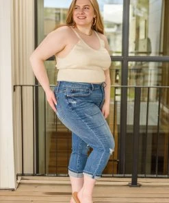 Ave Shops New Arrivals Courtney Mid-Rise Cuffed Capri - Stylish Women's Bottoms & Jeans 15 Ave Shops New Arrivals Courtney Mid-Rise Cuffed Capri