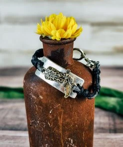 Blue Tortoise Cowboy Boot Toggle Bracelet