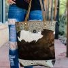 Myra Cowhide Aztec Concho Tote Handbag Handbags & Wallets