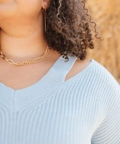 Ave Shops Cozy Cut Out Sweater
