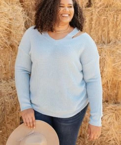 Ave Shops Cozy Cut Out Sweater