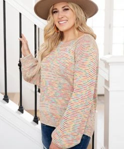 Ave Shops Cozy In Color Sweater