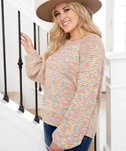 Ave Shops Cozy In Color Sweater