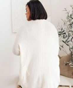 Ave Shops Cozy Nights Cardigan In Cream Clothing