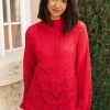 Ave Shops Clothing Cozy Casual Sweater In Lipstick
