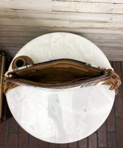 American Darling Handbags & Wallets Cream Aztec Fringe Crossbody