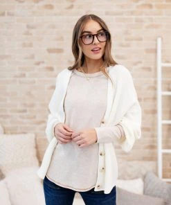 Ave Shops Cream Comfort Top Oatmeal