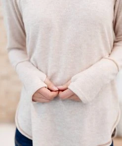 Ave Shops Cream Comfort Top Oatmeal