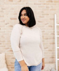 Ave Shops Cream Comfort Top Oatmeal