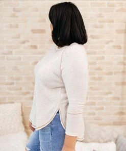 Ave Shops Cream Comfort Top Oatmeal