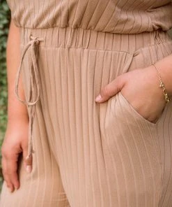 Ave Shops Cruiser Jumpsuit In Tan Dresses, Rompers, Jumpsuits