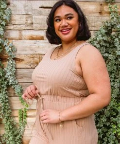 Ave Shops Cruiser Jumpsuit In Tan Dresses, Rompers, Jumpsuits