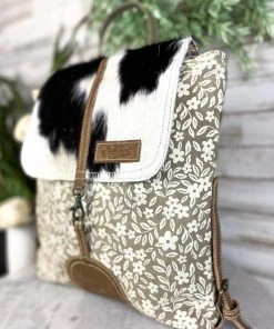 Sixtease Handbags & Wallets Cruising Floral & Cowhide Backpack