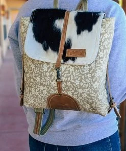 Sixtease Handbags & Wallets Cruising Floral & Cowhide Backpack