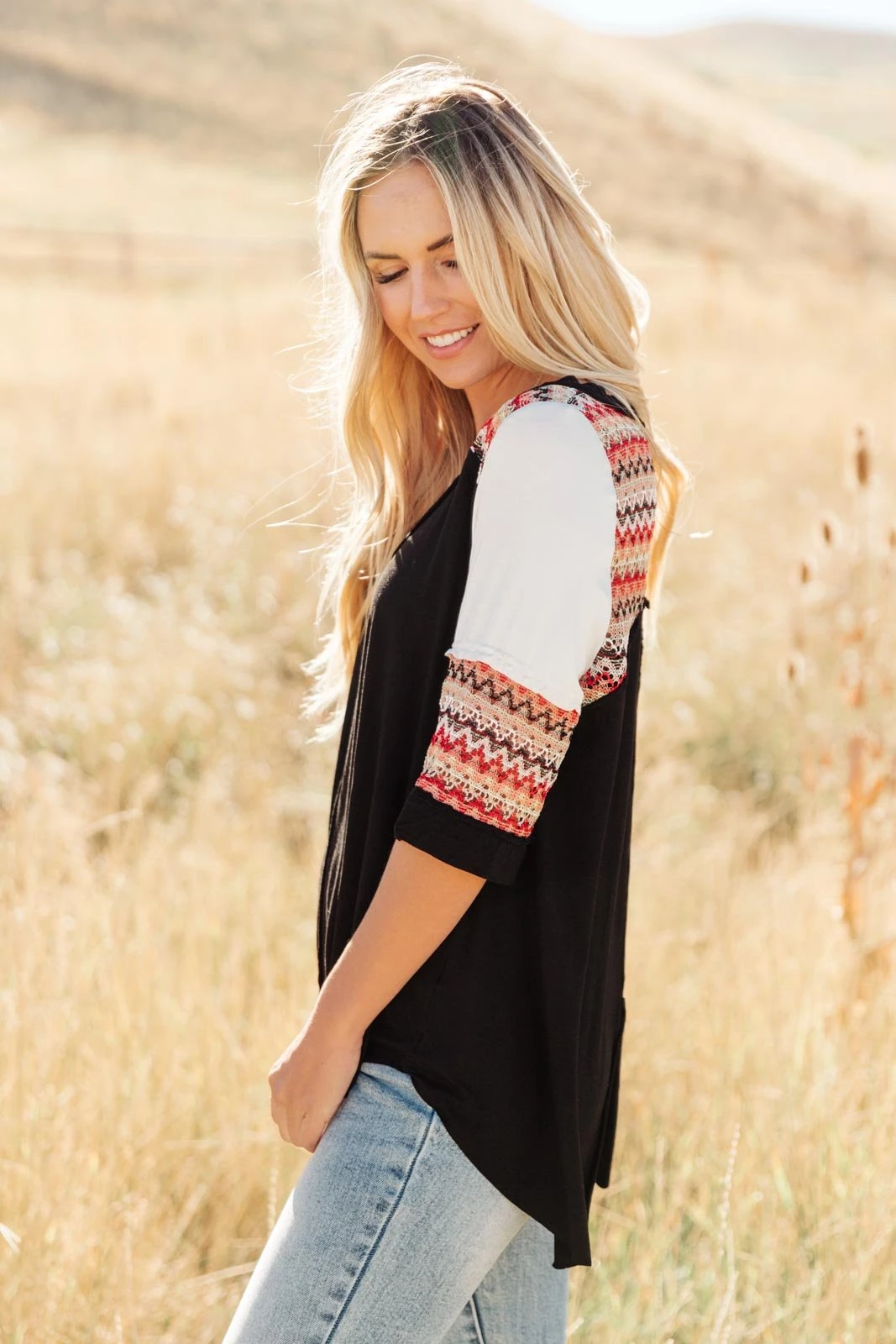 Ave Shops Long Sleeve Cyprus Top in Black/Multi - Stylish Women's Tops & Blouses 16 Ave Shops Long Sleeve Tops Cyprus Top In Black/Multi