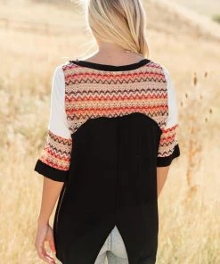 Ave Shops Long Sleeve Cyprus Top in Black/Multi - Stylish Women's Tops & Blouses 29 Ave Shops Long Sleeve Tops Cyprus Top In Black/Multi