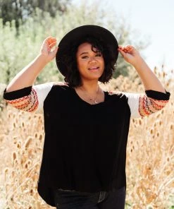 Ave Shops Long Sleeve Cyprus Top in Black/Multi - Stylish Women's Tops & Blouses 26 Ave Shops Long Sleeve Tops Cyprus Top In Black/Multi