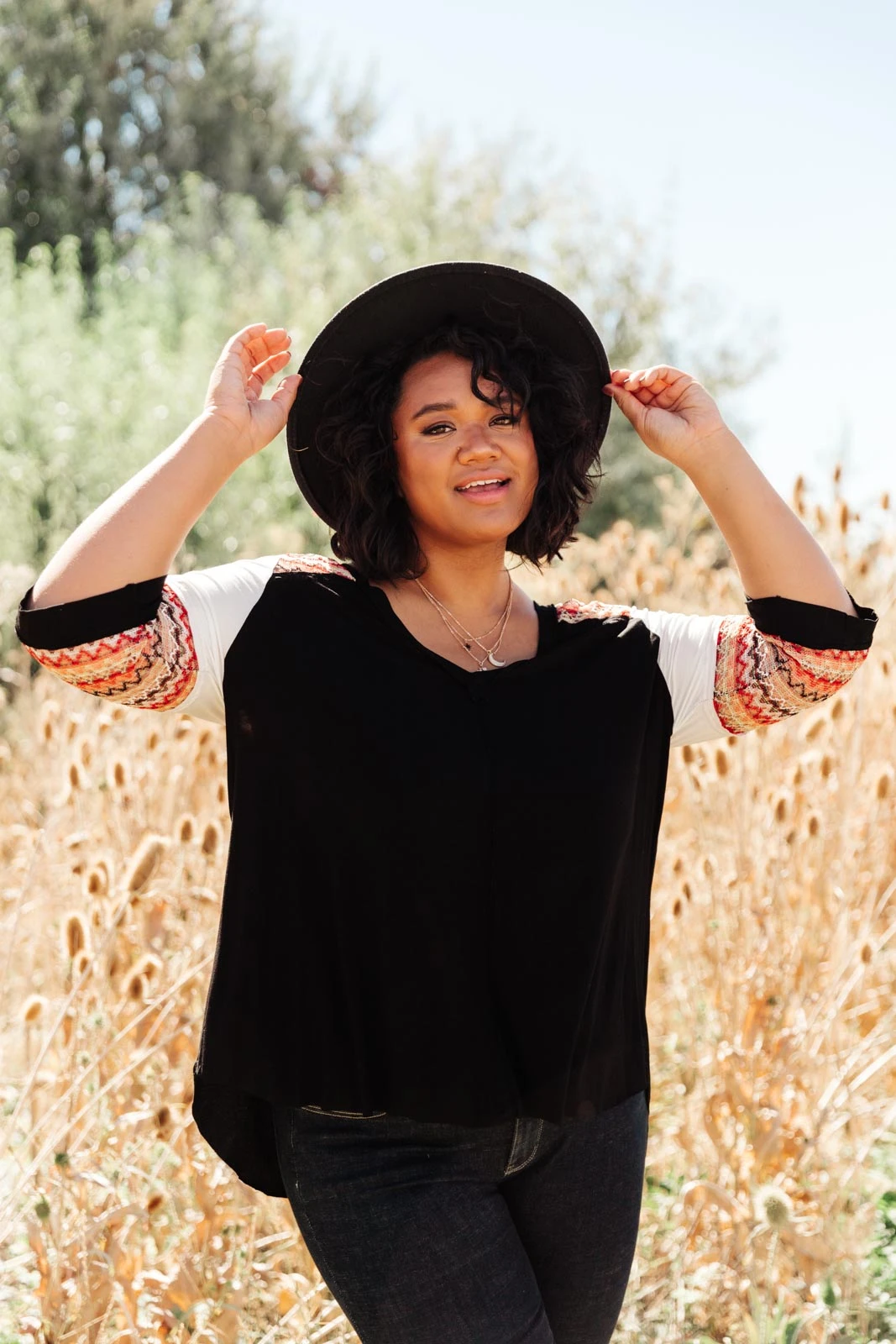 Ave Shops Long Sleeve Cyprus Top in Black/Multi - Stylish Women's Tops & Blouses 11 Ave Shops Long Sleeve Tops Cyprus Top In Black/Multi