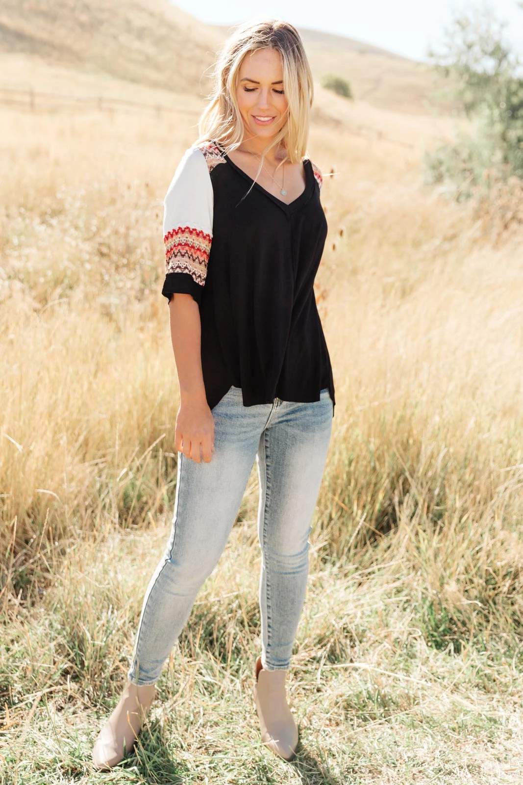 Ave Shops Long Sleeve Cyprus Top in Black/Multi - Stylish Women's Tops & Blouses 13 Ave Shops Long Sleeve Tops Cyprus Top In Black/Multi