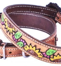 Shiloh Horse & Dog Sunflower & Cactus Dog Collar