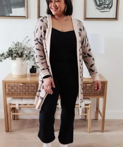 Ave Shops Dainty Feathers Cardigan - Lightweight Knit Sweater for Women 32 Ave Shops Clothing Dainty Feathers Cardigan