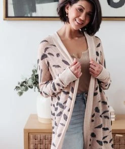 Ave Shops Clothing Dainty Feathers Cardigan