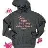 The Cinchy Cowgirl Dark Grey Fear The Fire Hoodie Clothing