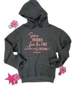 The Cinchy Cowgirl Dark Grey Fear The Fire Hoodie Clothing