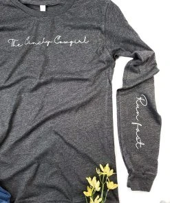 The Cinchy Cowgirl Dark Grey Run Fast Long Sleeve Graphic Tee