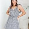 Ave Shops Gingham Day Date Dress - Women's Floral Romper Jumpsuit 1 Ave Shops Dresses, Rompers, Jumpsuits Day Date Gingham Dress