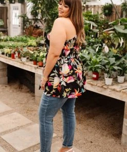 Ave Shops Day Trip Blouse In Black Clothing