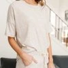 Ave Shops Deja Vu Top in Oatmeal - Comfortable Lounge & Active Wear 2 Ave Shops Clothing Deja Vu Top In Oatmeal