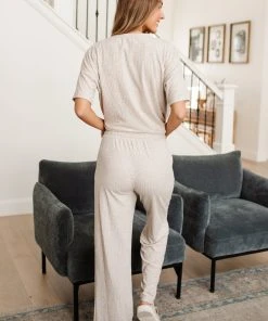 Ave Shops Deja Vu Top in Oatmeal - Comfortable Lounge & Active Wear 43 Ave Shops Clothing Deja Vu Top In Oatmeal