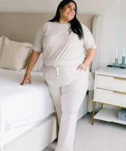 Ave Shops Deja Vu Bottoms In Oatmeal