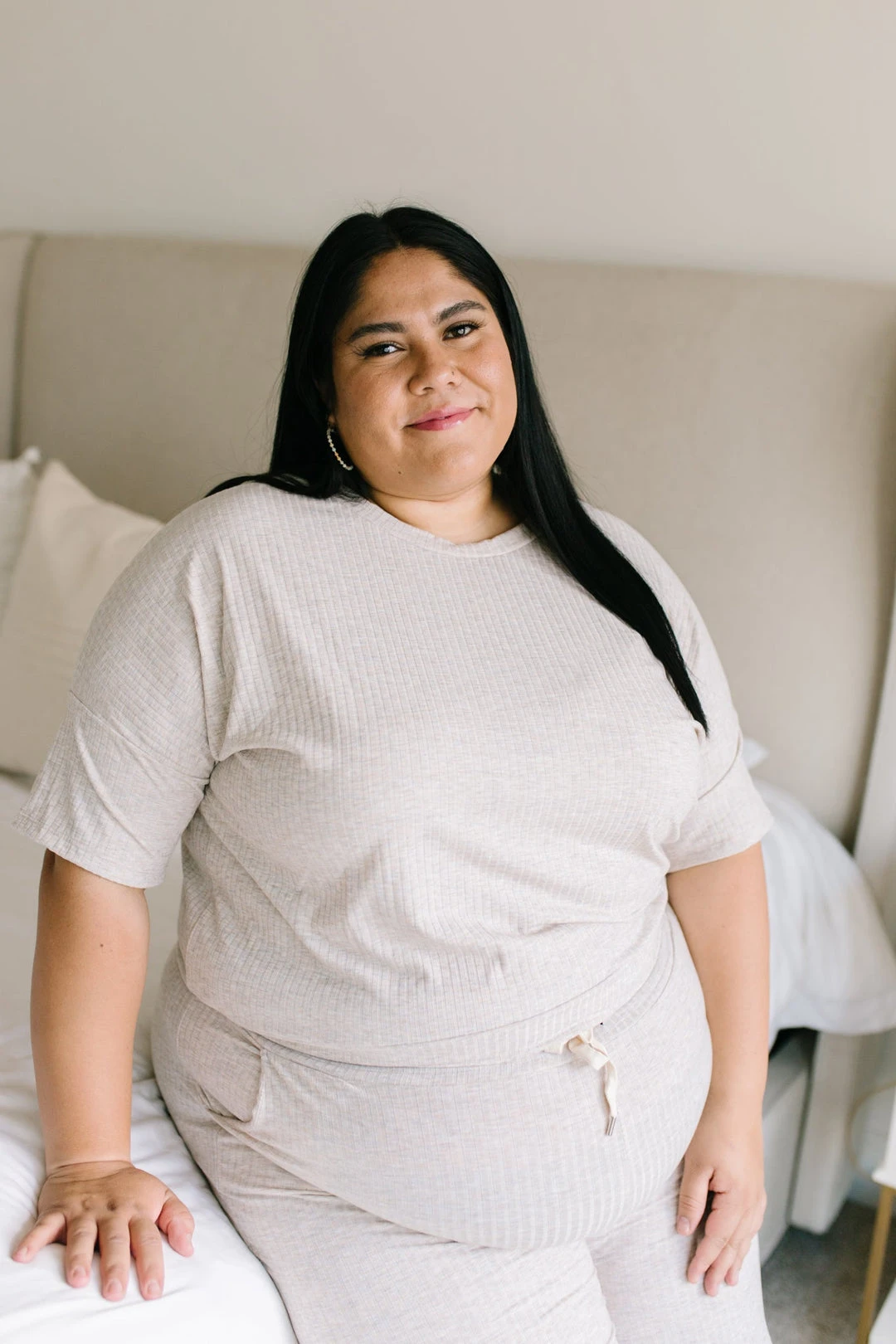 Ave Shops Deja Vu Top in Oatmeal - Comfortable Lounge & Active Wear 7 Ave Shops Clothing Deja Vu Top In Oatmeal