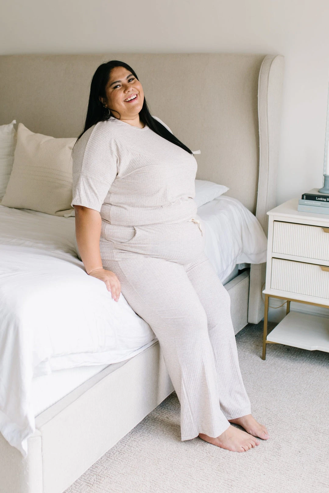 Ave Shops Deja Vu Top in Oatmeal - Comfortable Lounge & Active Wear 19 Ave Shops Clothing Deja Vu Top In Oatmeal