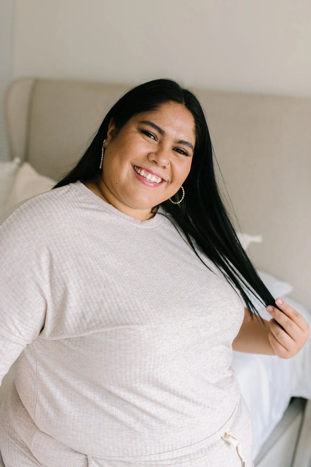 Ave Shops Deja Vu Top in Oatmeal - Comfortable Lounge & Active Wear 22 Ave Shops Clothing Deja Vu Top In Oatmeal