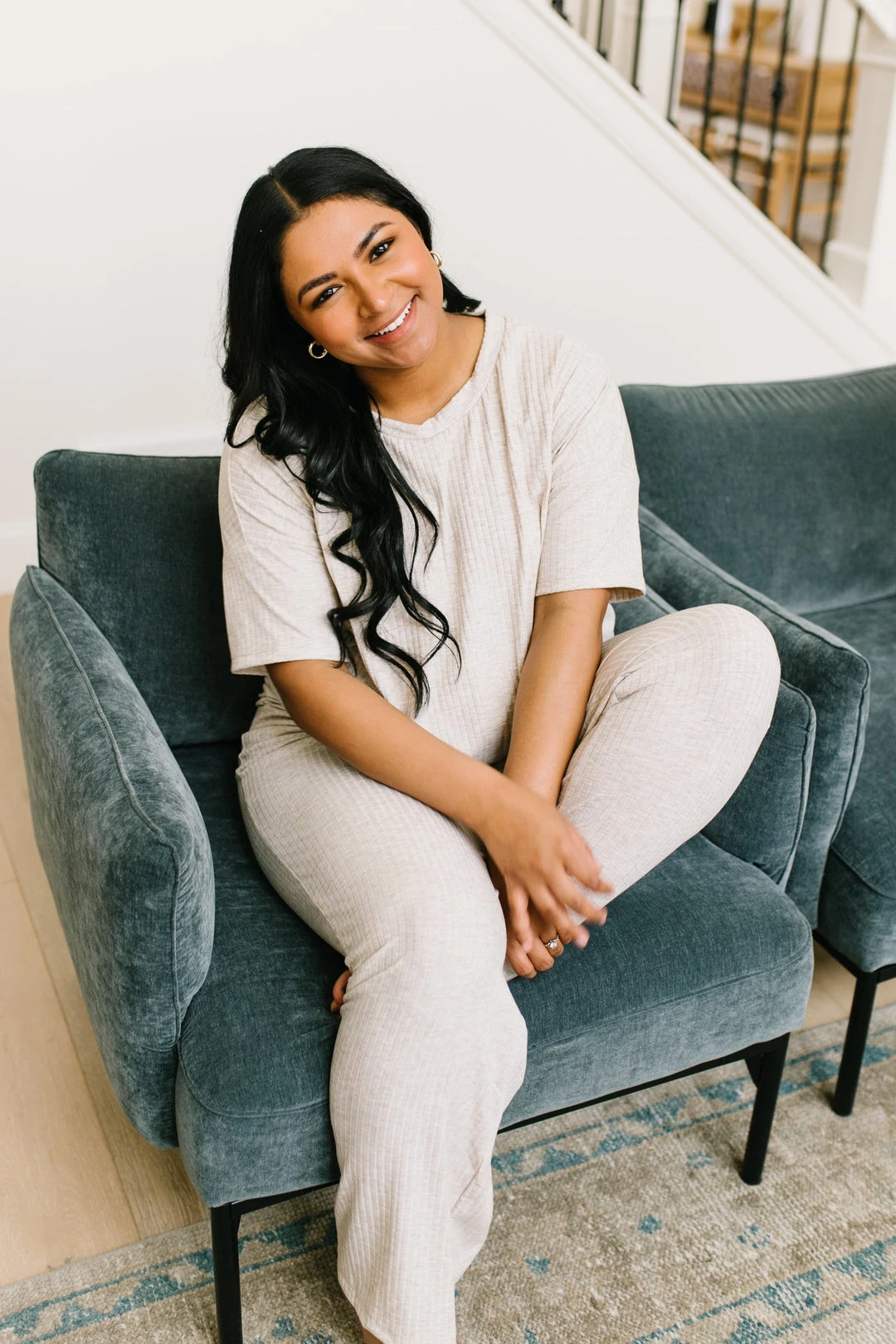 Ave Shops Deja Vu Top in Oatmeal - Comfortable Lounge & Active Wear 6 Ave Shops Clothing Deja Vu Top In Oatmeal