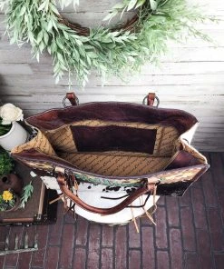 American Darling Concealed Carry Del Rio Floral Tote Cowhide Handbag