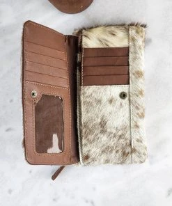 Myra Handbags & Wallets Delicate Patterns Floral Cowhide Wallet