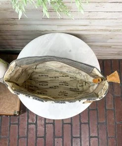 Sixtease Handbags & Wallets Denim Grey & Cowhide Crossbody Handbag