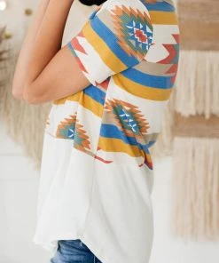 Ave Shops Desert Sun Top Short Sleeve Tops