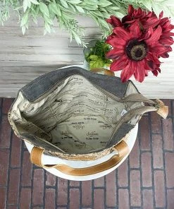 Sixtease Divine Floral & Cowhide Tote Handbag