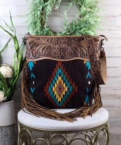 American Darling Dixie Dolly Aztec Crossbody Fringe Handbag Handbags & Wallets