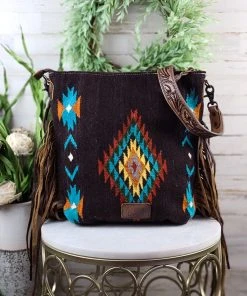 American Darling Dixie Dolly Aztec Crossbody Fringe Handbag Handbags & Wallets
