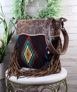 American Darling Dixie Dolly Aztec Crossbody Fringe Handbag Handbags & Wallets